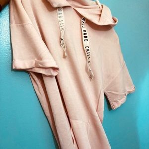 Salmon pink Forever 21 Hoodie
